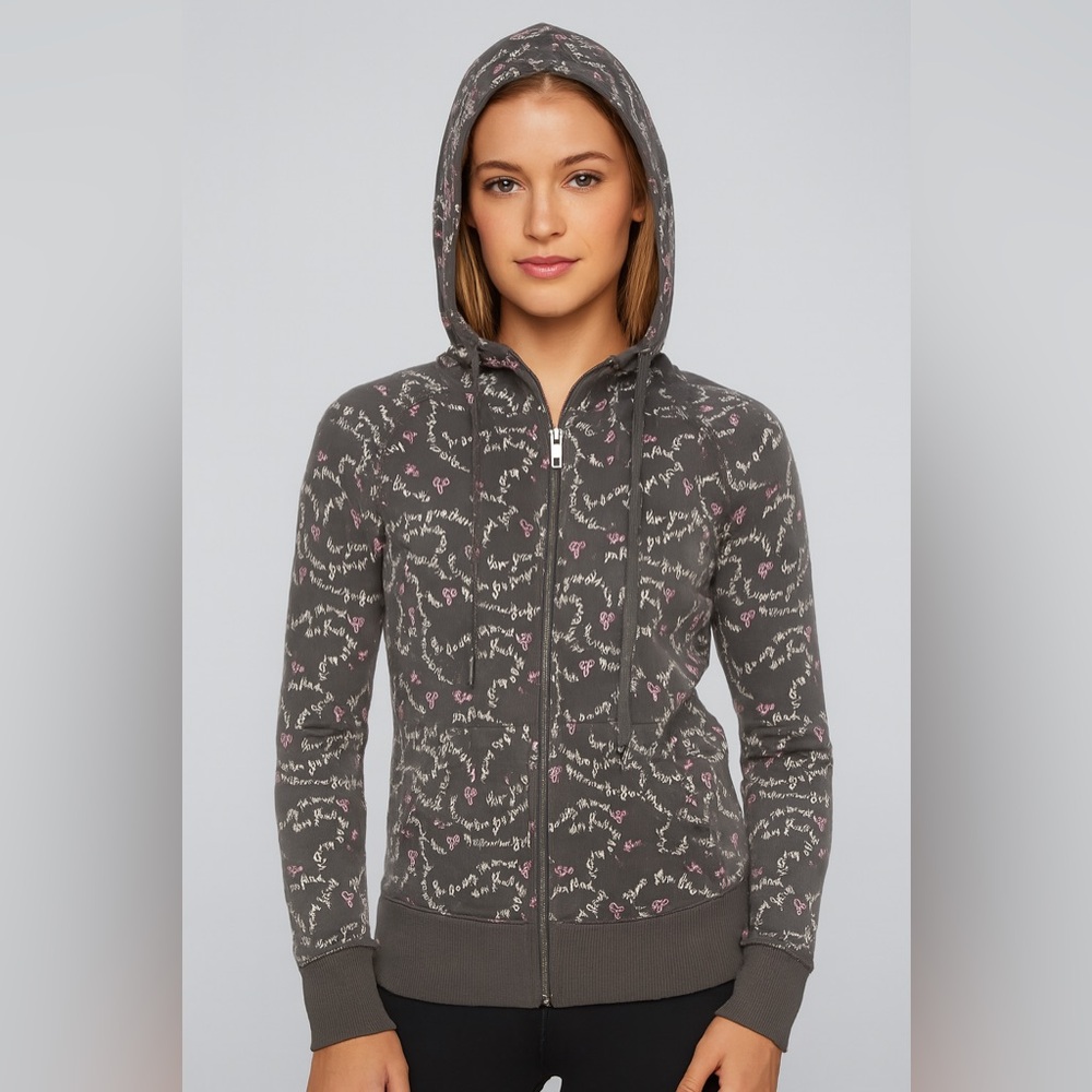 TNA Hoodie - Grey, White & Pink